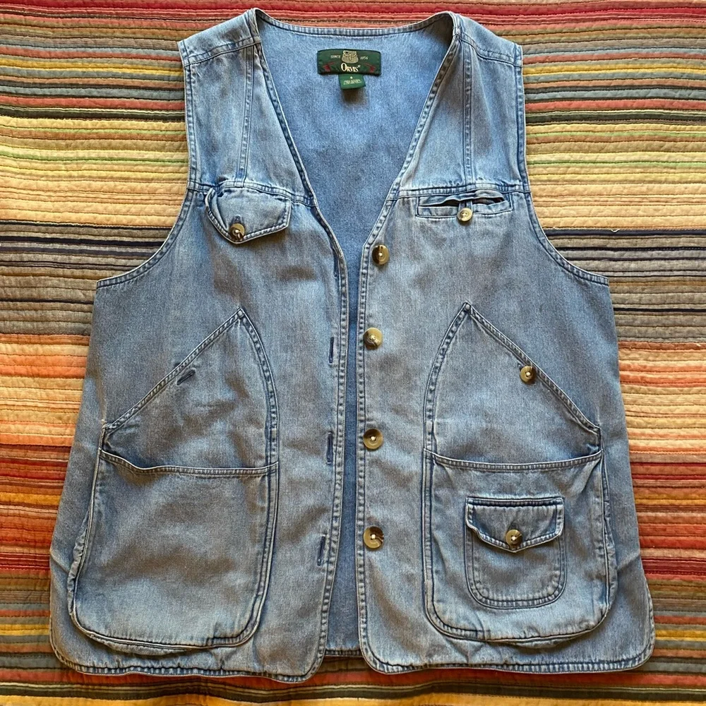 VTG Denim Vest, women’s small - Picture 1 of 7
